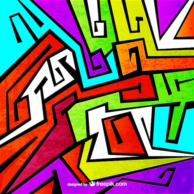 Vetor grátis graffiti colorido vector