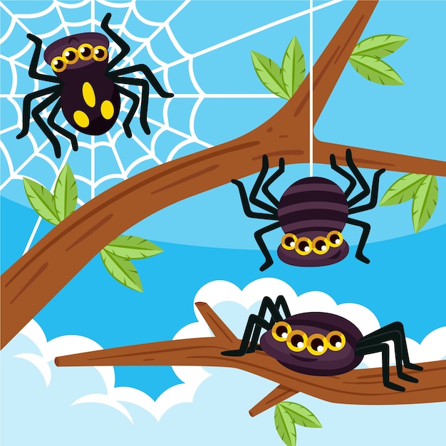 Ilustração de aranha desenhada à mão