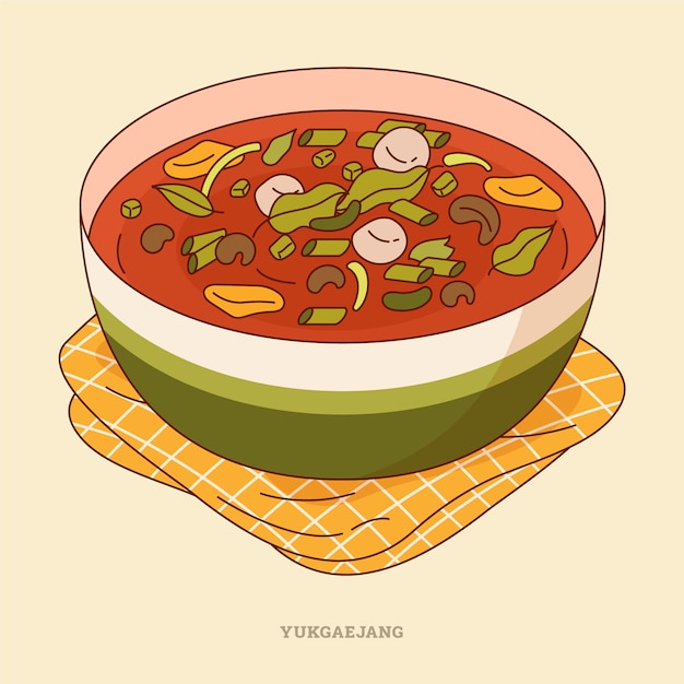 Ilustração de comida turca desenhada à mão