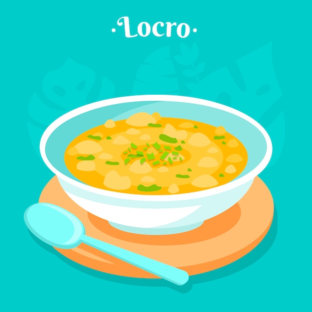 Vetor grátis ilustração de deliciosa locro desenhada à mão