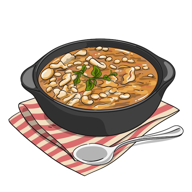 Vetor grátis ilustração de deliciosa locro desenhada à mão