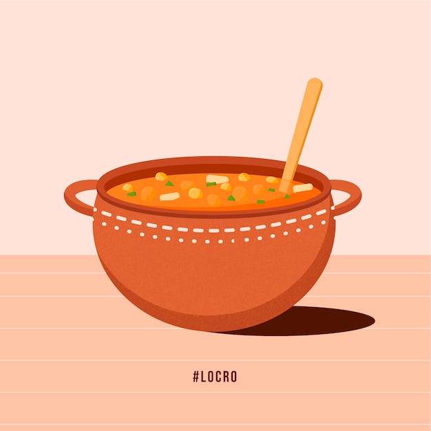 Vetor grátis ilustração de deliciosa locro desenhada à mão