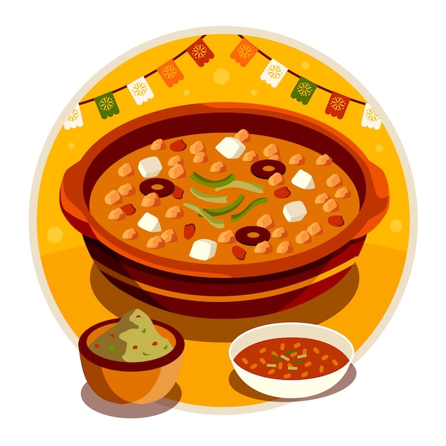 Ilustração de locro deliciosa de design plano