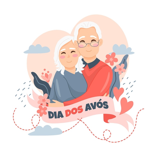 Ilustração desenhada à mão do dia dos avos