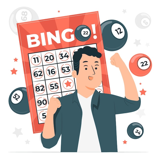 Vetor grátis ilustração do conceito de bingo