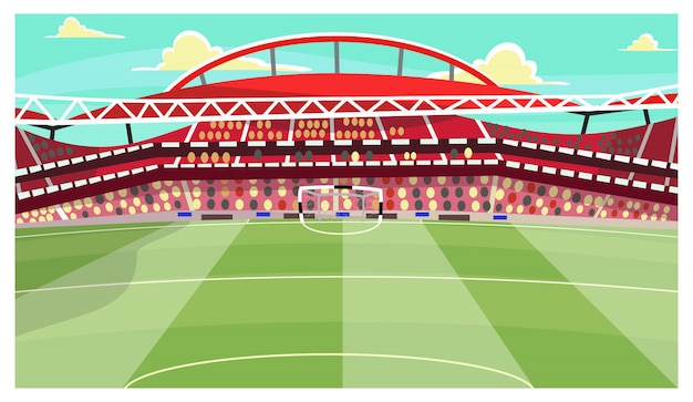 Vetor grátis ilustração do estádio de futebol