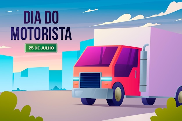 Vetor grátis ilustração gradiente dia do motorista