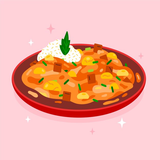 Ilustração nutritiva de locro tradicional