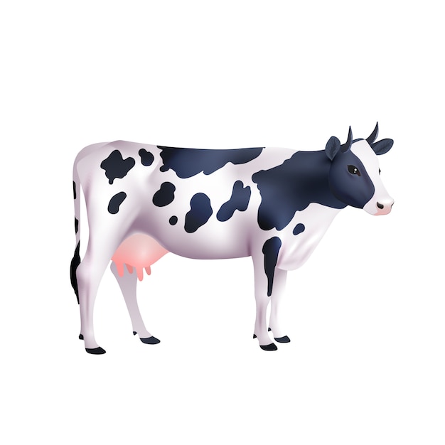 Ilustração realista de vaca