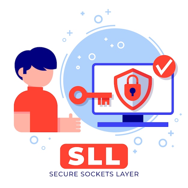 Ilustração SSL de design plano