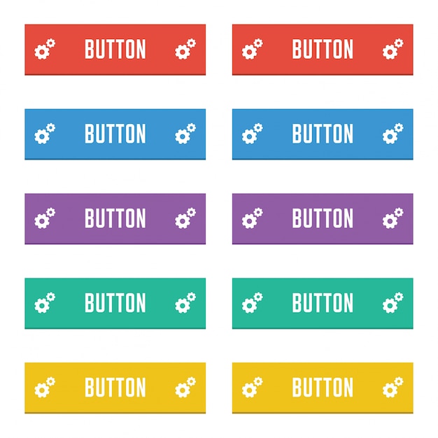 Vetor grátis jogo de 10 amostras botões bonitos
