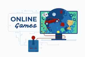 Vetor grátis jogos online no computador