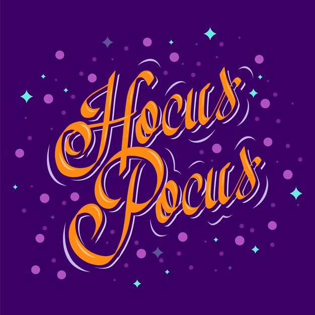 Letras de hocus pocus de celebração de Halloween