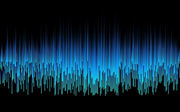 Linhas de tecnologia digital Ai que fluem padrão dinâmico em cores verdes azuis isolam