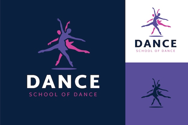 Logo da escola de dança desenhada à mão