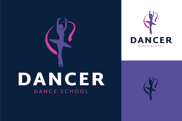 Logo da escola de dança desenhada à mão