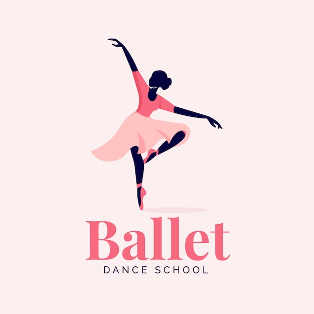 Logo da escola de dança desenhada à mão