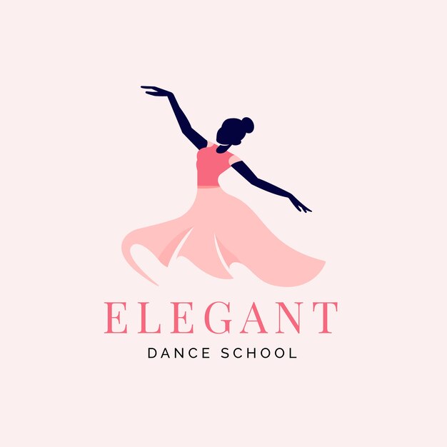 Logo da escola de dança desenhada à mão