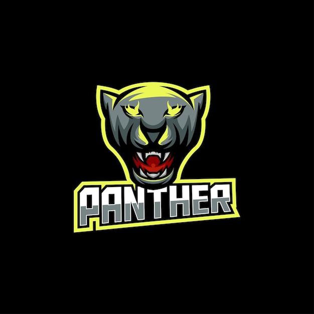 Vetor grátis logotipo de jogo de esport de mascote panther