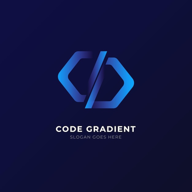 Logotipo do código gradiente