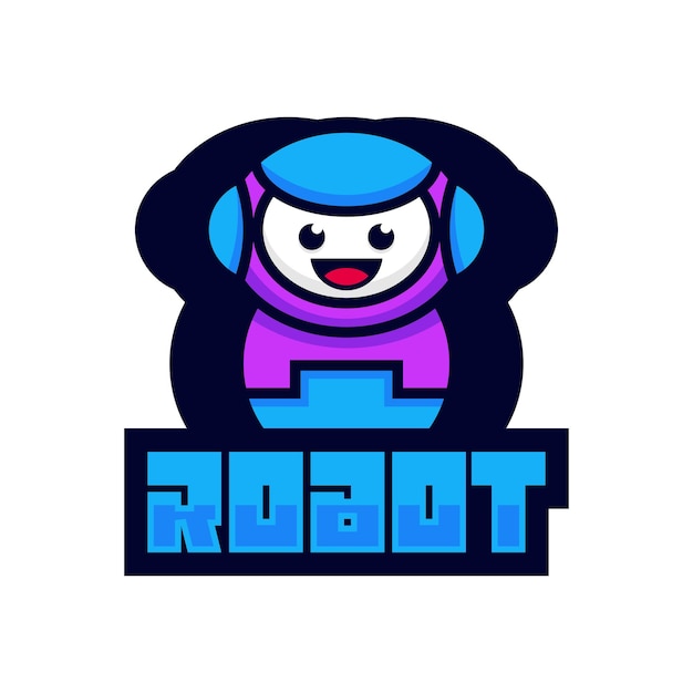 Vetor grátis logotipo do robô