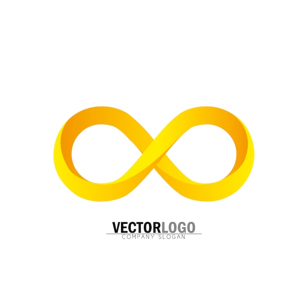 Vetor grátis logotipo infinito ouro