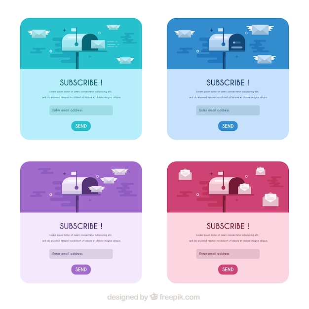 Vetor grátis mailbox subscrever projeto