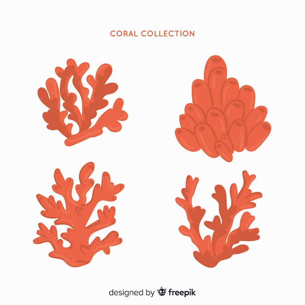 Vetor grátis mão, desenhado, coral, cobrança