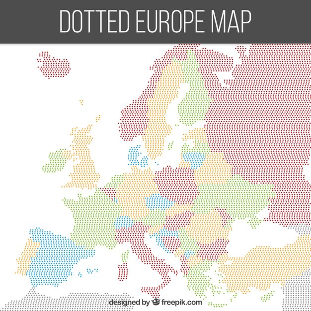 Mapa de euro pontilhado