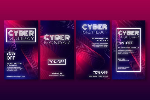 Vetor grátis modelo de conceito de cyber monday