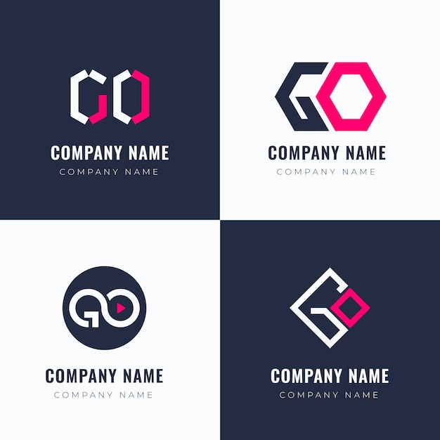 Modelo de logotipo de design plano