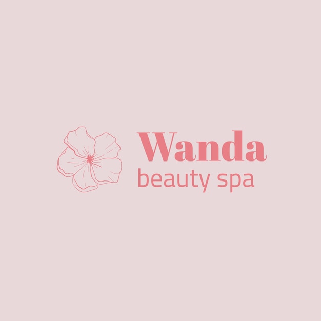 Modelo de logotipo de spa floral