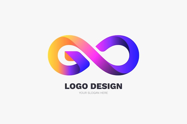 Vetor grátis modelo de logotipo gradient go