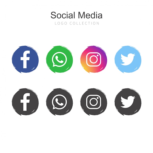 Vetor grátis pacote de logos de mídia social