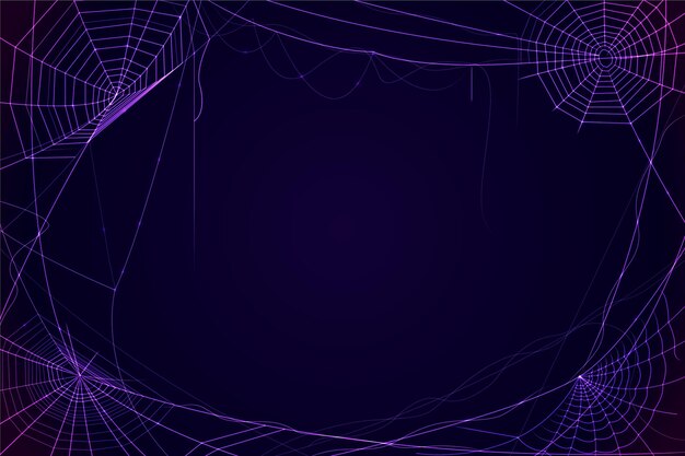 Papel de parede de teia de aranha neon de Halloween