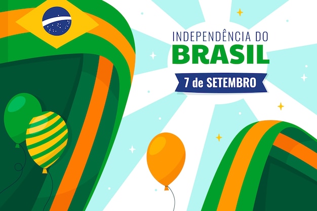 Vetor grátis plano de fundo para celebração de 7 de setembro