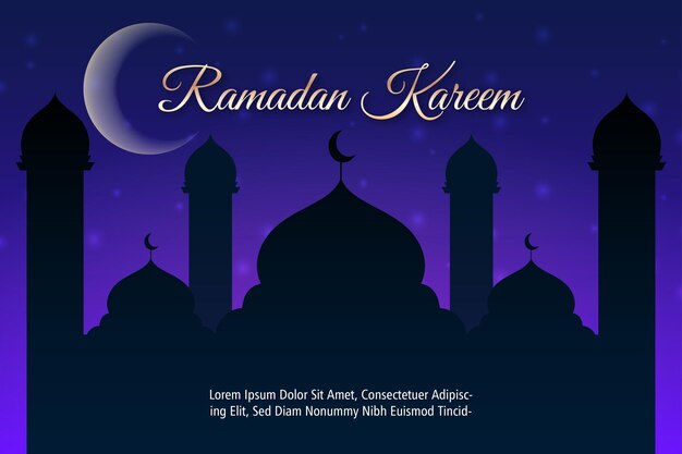 Plano de fundo simples para o ramadã com cor escura