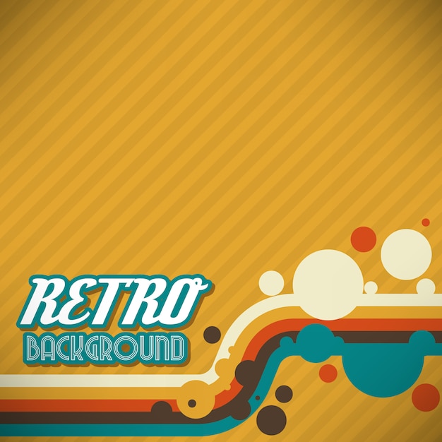 Vetor grátis projeto retro do fundo