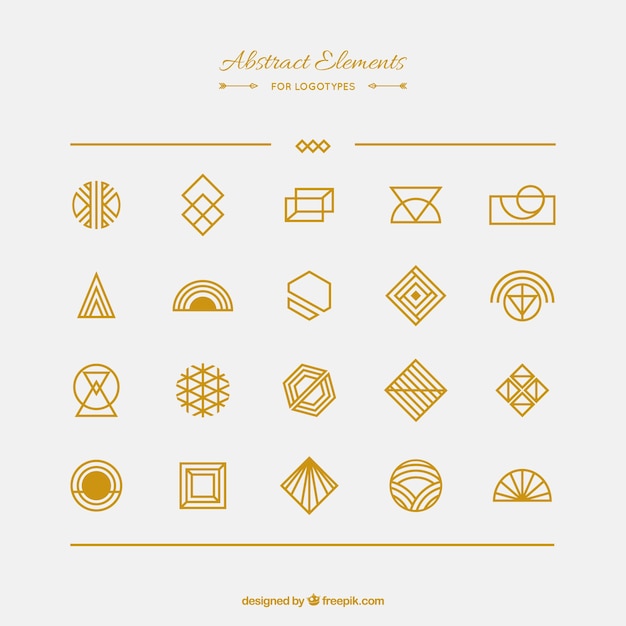 Vetor grátis resumo coleção elemento para logotipos