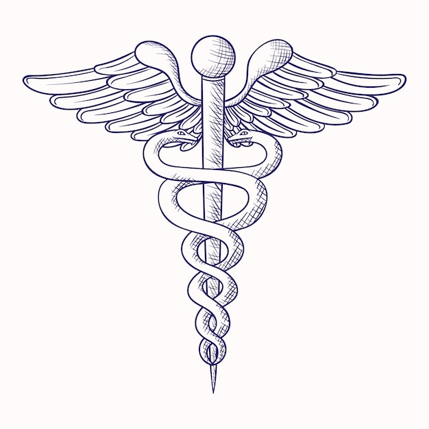 Vetor grátis símbolo médico desenhado à mão