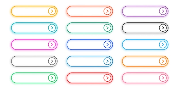 Vetor grátis sinal de botão de aplicativo de estilo de linha colorido com espaço em branco