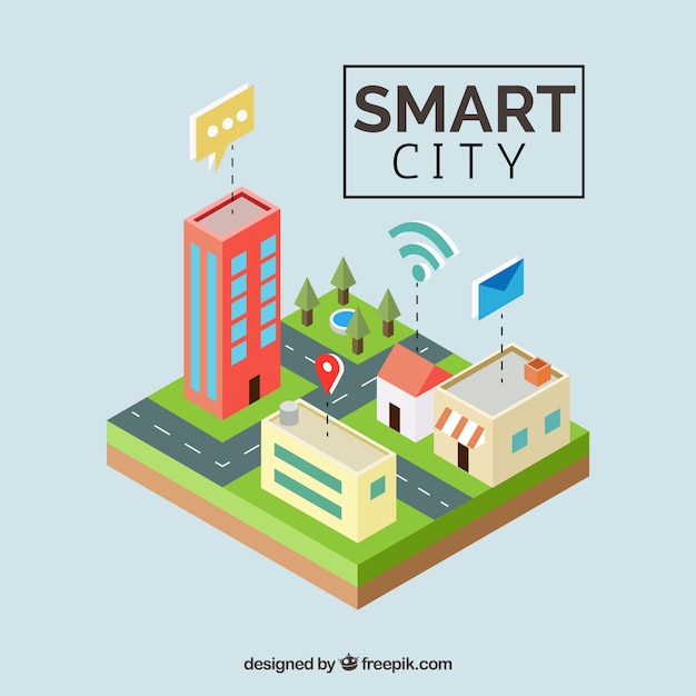 Smart city background