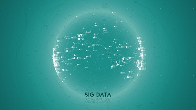 Vetor grátis visualização de big data. desenho estético da informação.