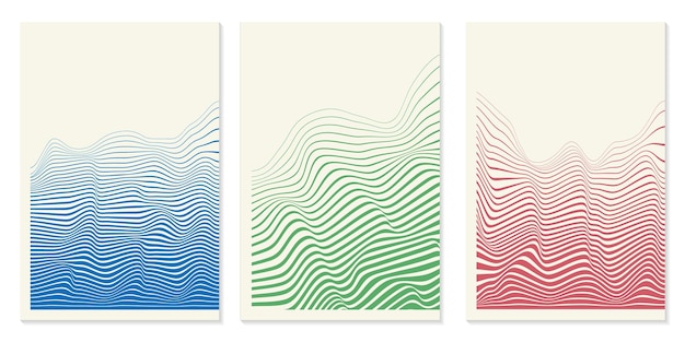 Vetor abstract lines lines wave poster design gráfico no estilo de lines wave poster3d efeito gráfico