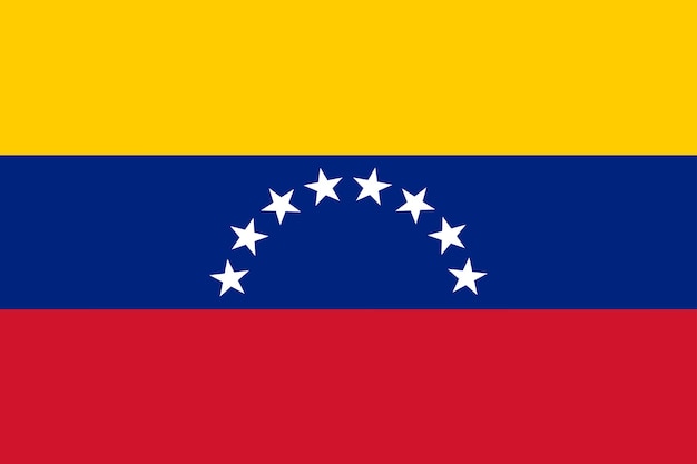 Vetor bandeira da venezuela em forma de desenho bandeira da venezuela