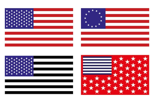 Vetor bandeira dos estados unidos da américa bandeira americana fotos vetor ilustração