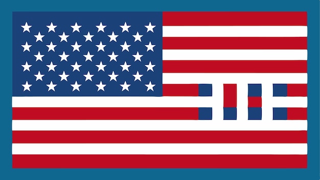 Vetor bandeira dos estados unidos da américa