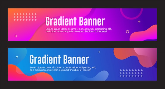 Banner abstrato gradiente