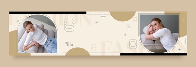 Banner de contração de venda de moda design plano