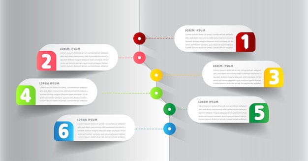 banner de infográficos de modelo de caixa de texto de linha do tempo moderna